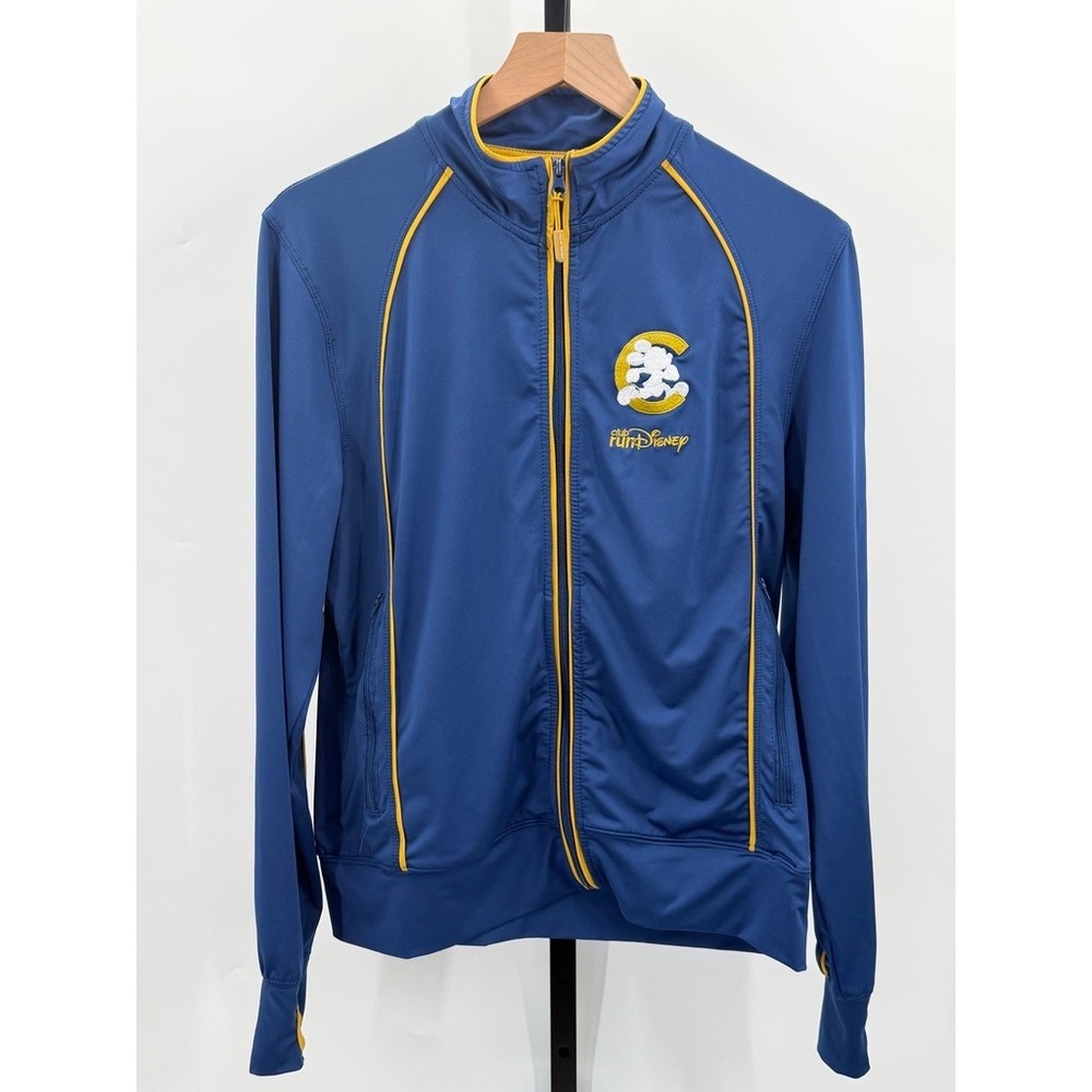 Disney runDisney Track Jacket Womens Full Zip Blue Yellow Activewear Running
